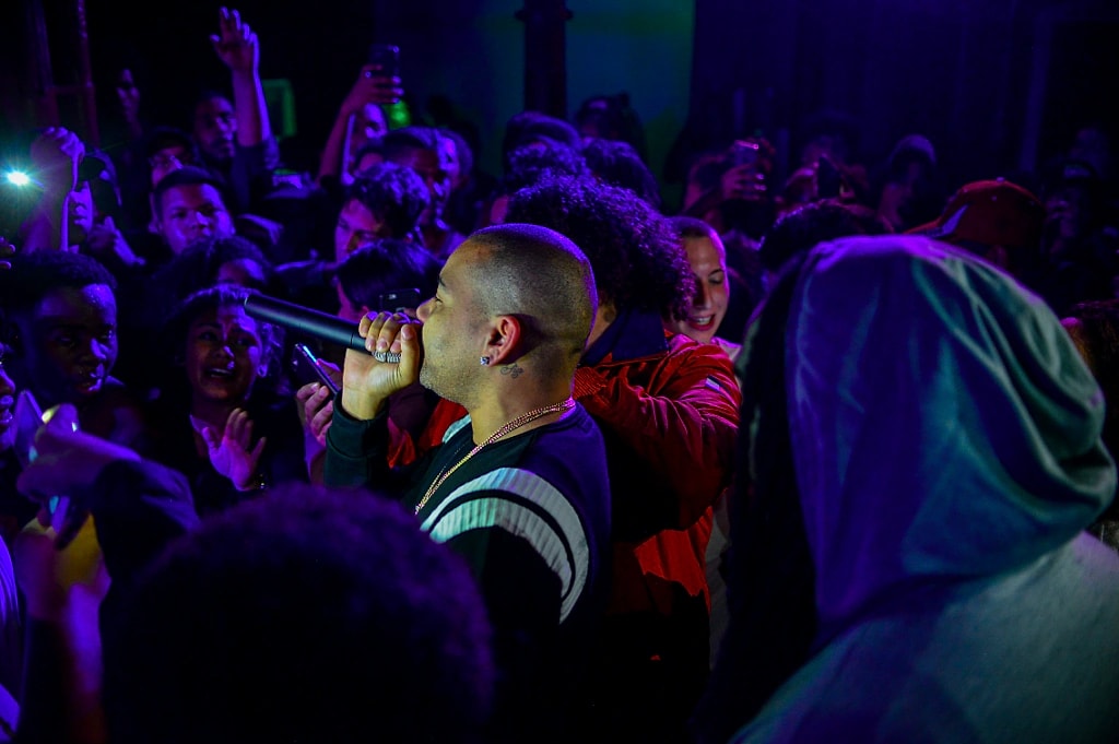 Fresh Empire event crowd at a hip-hop concert activation