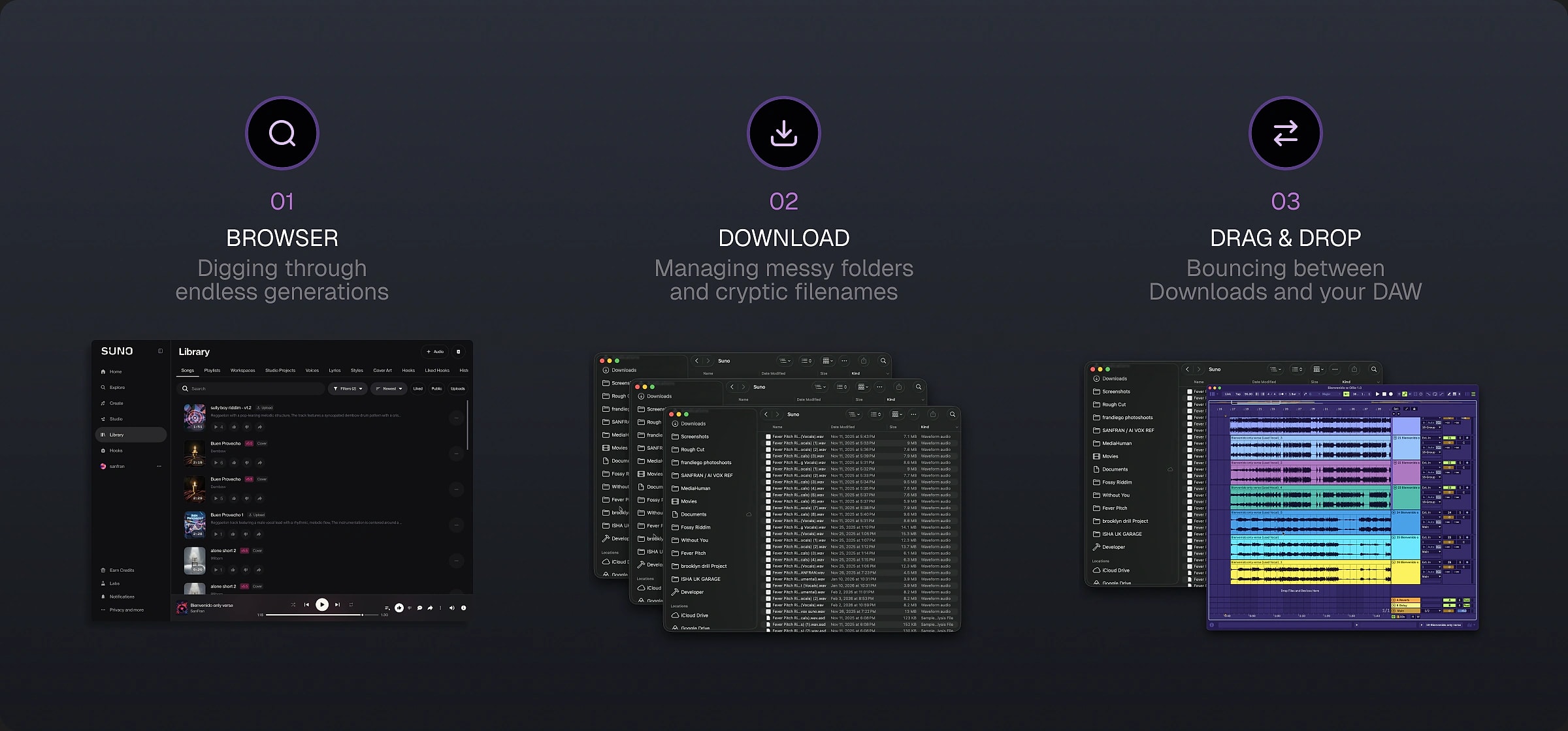 The broken browser-to-DAW workflow SunoLink was built to replace