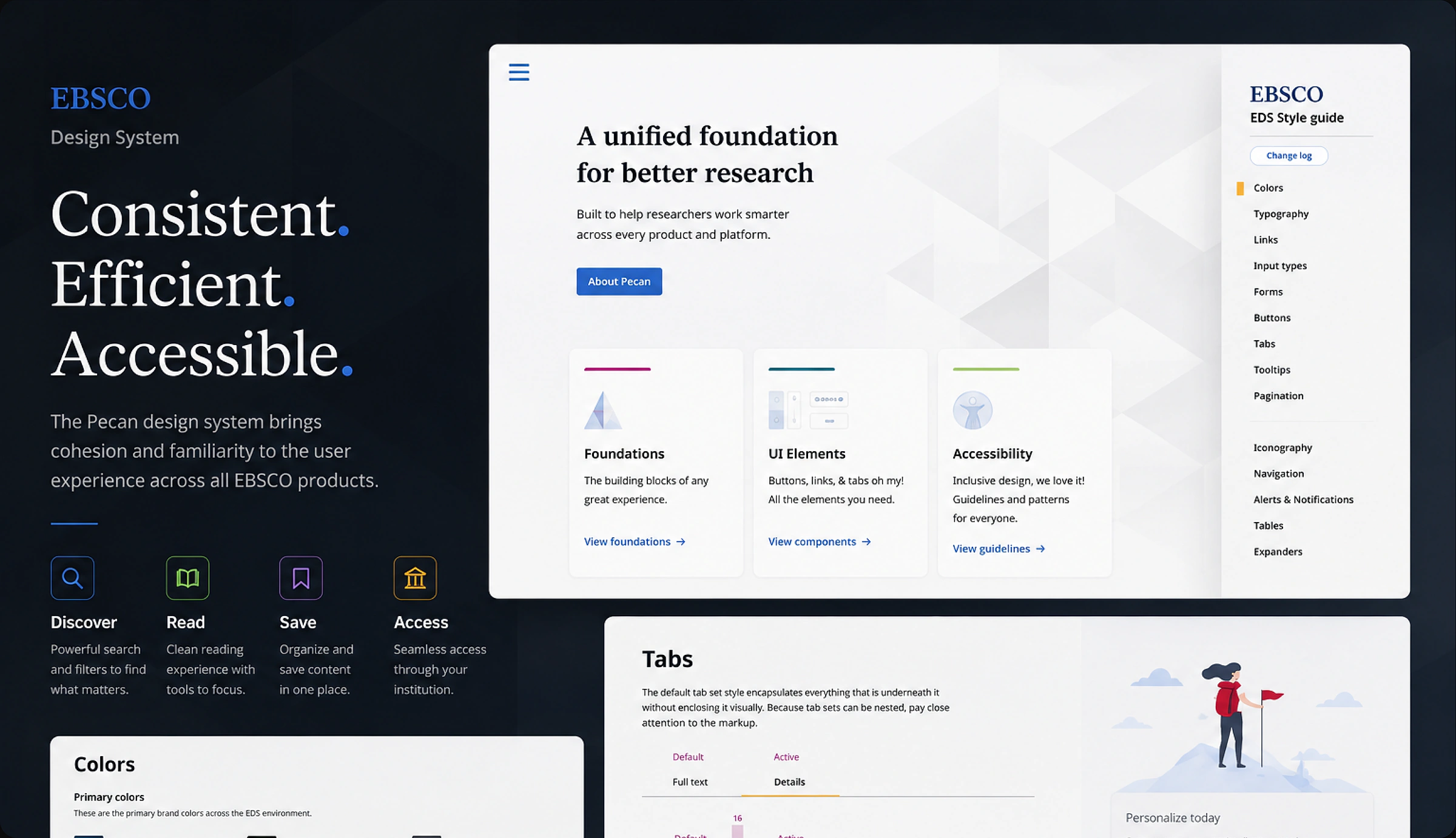 Pecan design system in use across the modernized discovery product